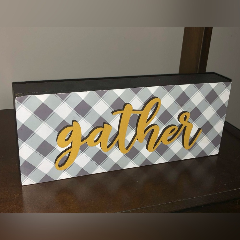 ⚜️ PLAID GATHER SHELF SIGN ⚜️